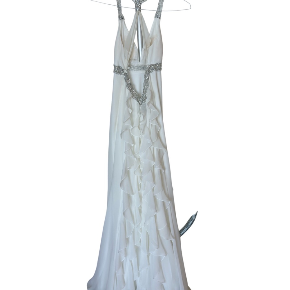 Blondie Nites White Evening Dress Size 3 - Picture 2 of 8